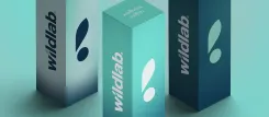 Three cream box packaging designs featuring Wildlab branding.